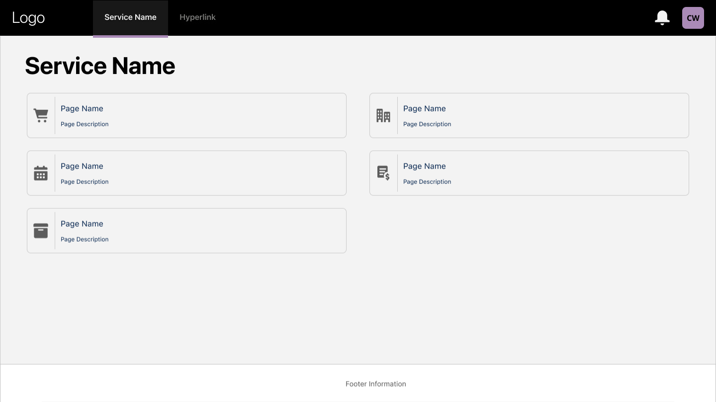 Home Office service dashboard